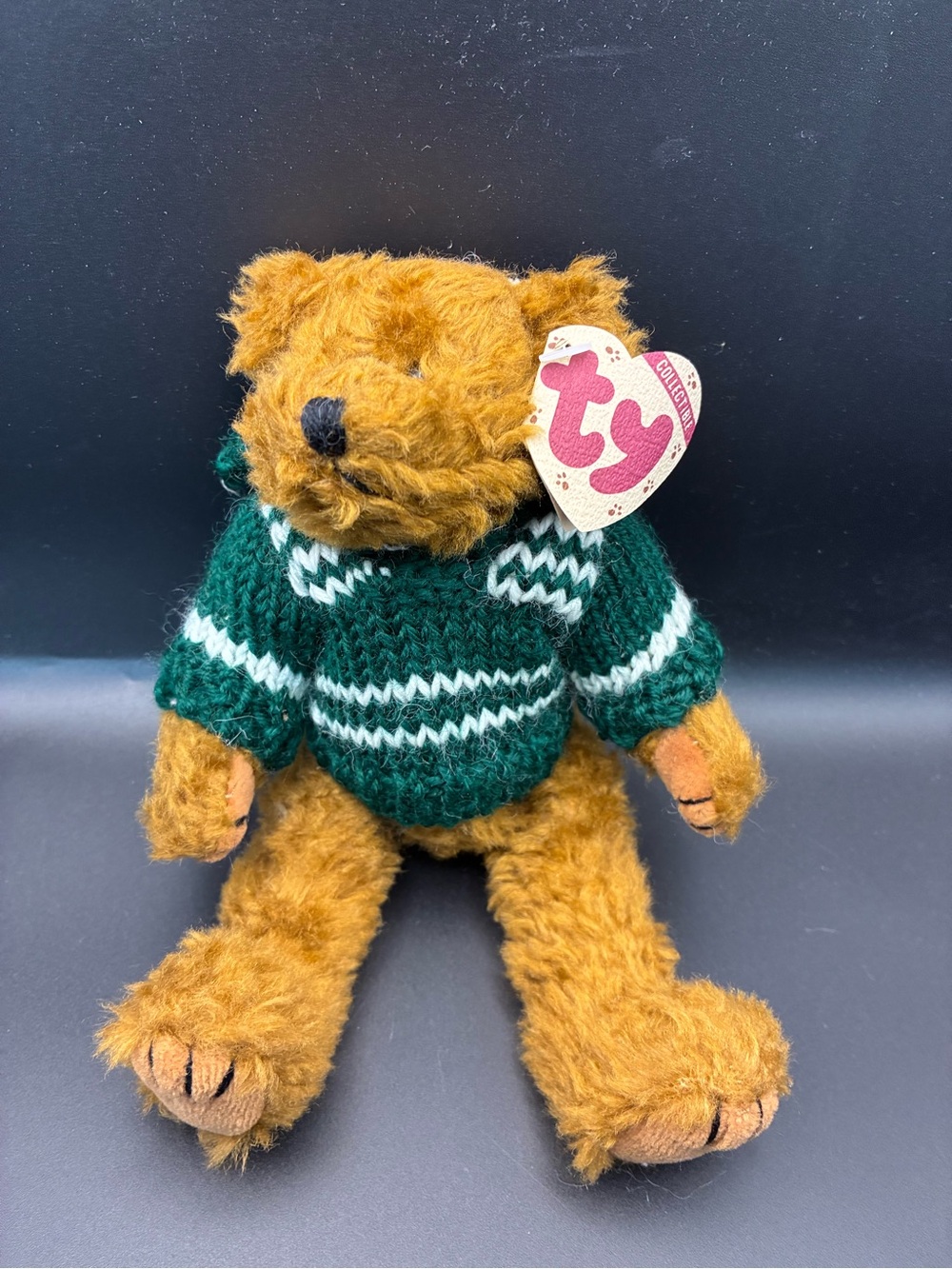 Ty Plush Teddy Bear in Green Sweater - Kids Toy- 🧸 Mason 1993